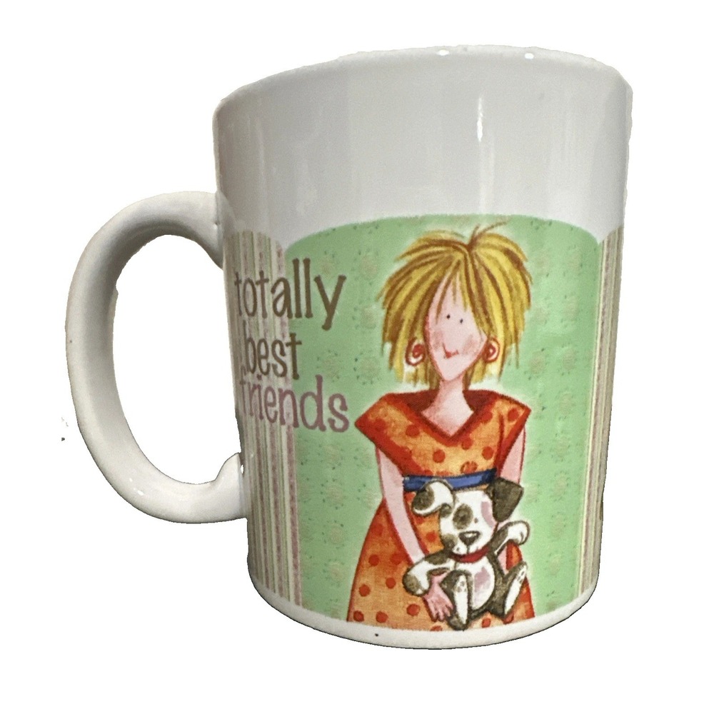 TOTALLY BEST FRIENDS MUG CUP by Debra Jordan Bryan ROYAL NORFOLK Puppy